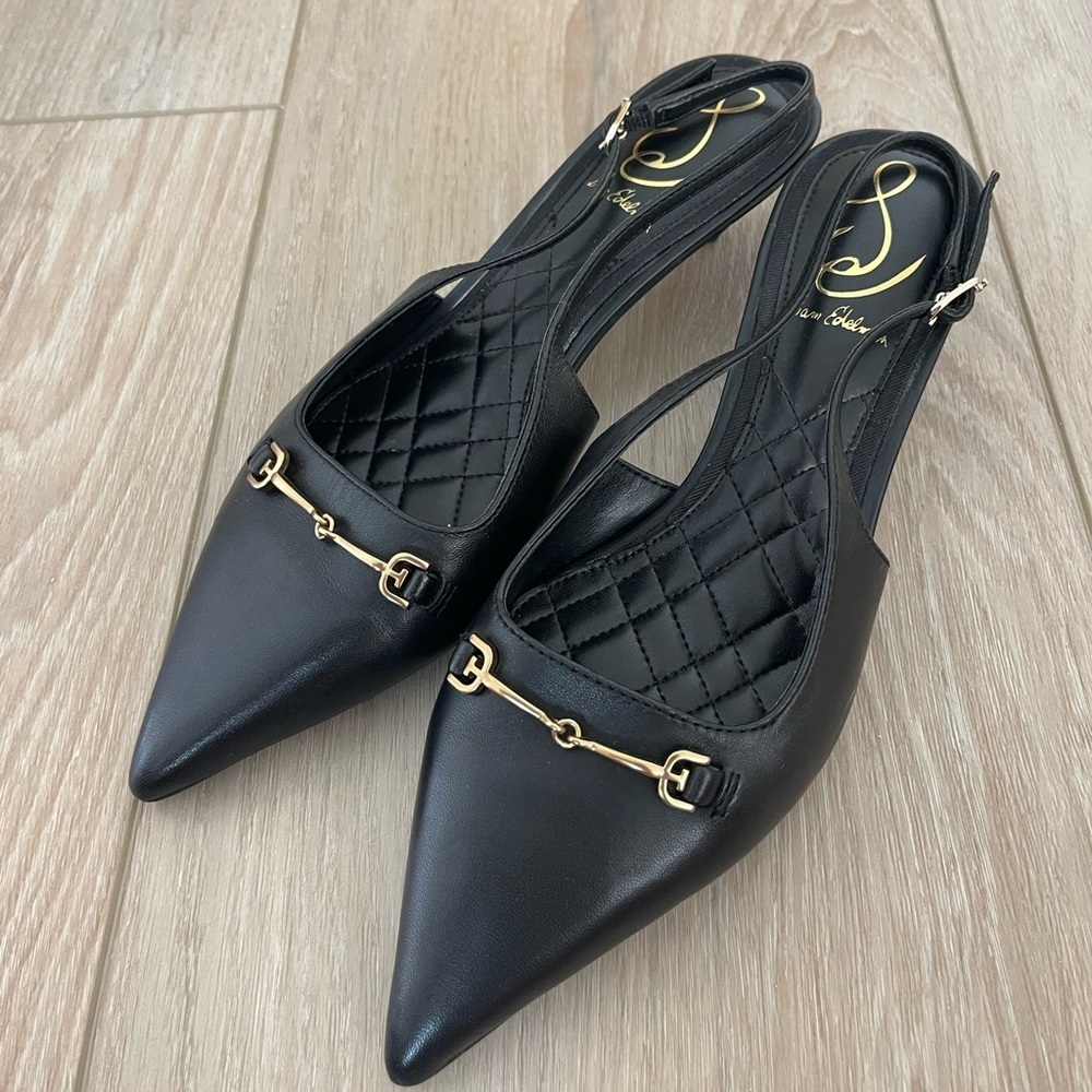 Sam Edelman Elegant Black Slingback Heels
